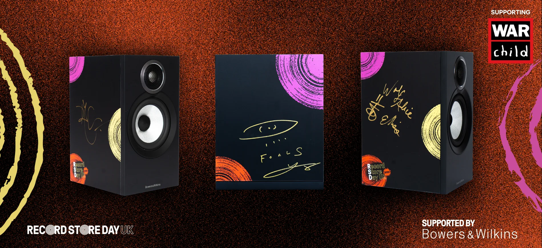Signed speakers from Robert Plant, Wolf Alice and Foals up for grabs in War Child prize draws